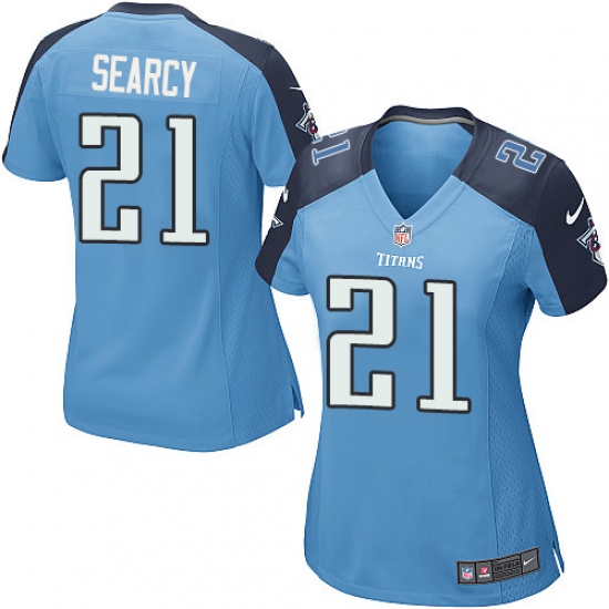 Women's Nike Tennessee Titans 21 Da'Norris Searcy Game Light Blue Team Color NFL Jersey