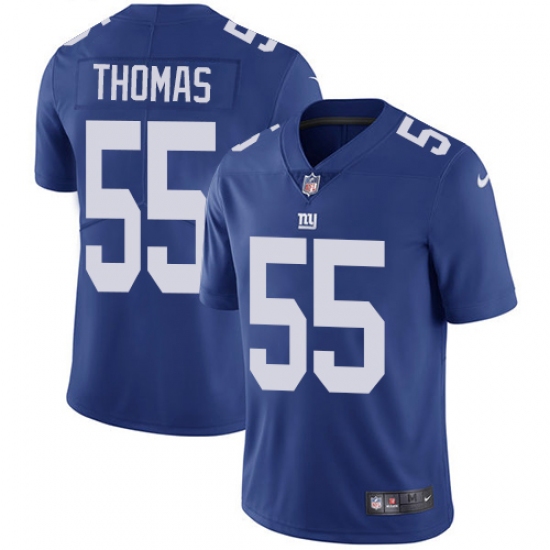 Youth Nike New York Giants 55 J.T. Thomas Elite Royal Blue Team Color NFL Jersey