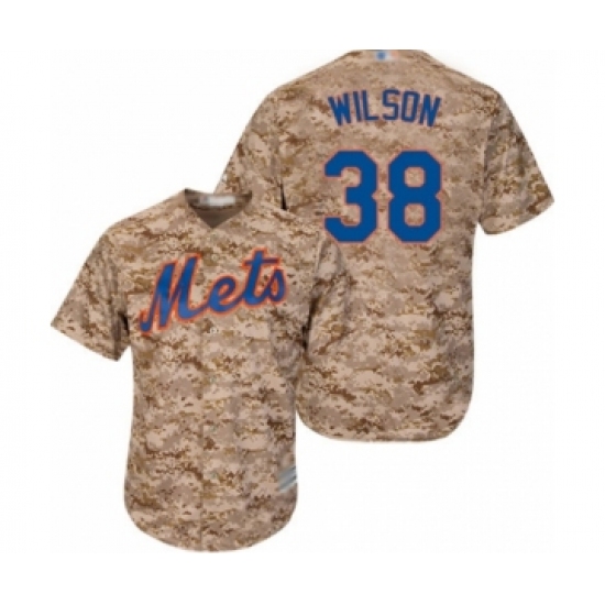 Women's New York Mets 38 Justin Wilson Authentic Camo Alternate Cool Base Baseball Player Jersey