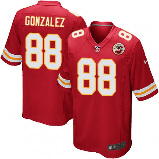 Men's Nike Kansas City Chiefs 88 Tony Gonzalez Game Red Team Color NFL Jersey