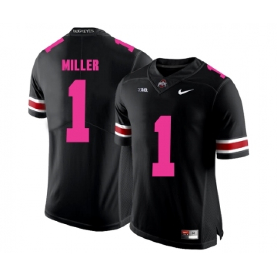 Ohio State Buckeyes 1 Braxton Miller Black 2018 Breast Cancer Awareness College Football Jersey