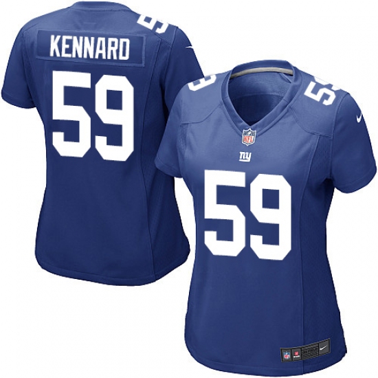 Women's Nike New York Giants 59 Devon Kennard Game Royal Blue Team Color NFL Jersey