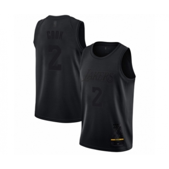 Men's Los Angeles Lakers 2 Quinn Cook Swingman Black MVP Basketball Jersey