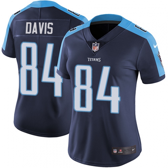 Women's Nike Tennessee Titans 84 Corey Davis Elite Navy Blue Alternate NFL Jersey