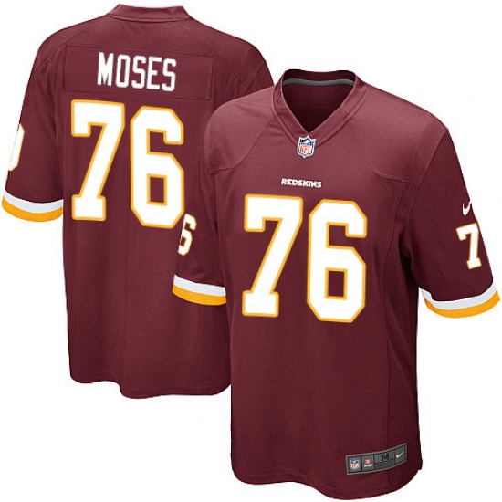 Men's Nike Washington Redskins 76 Morgan Moses Game Burgundy Red Team Color NFL Jersey