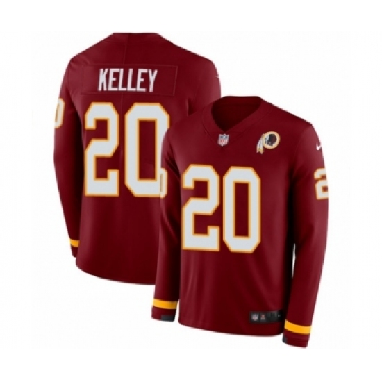 Youth Nike Washington Redskins 20 Rob Kelley Limited Burgundy Therma Long Sleeve NFL Jersey