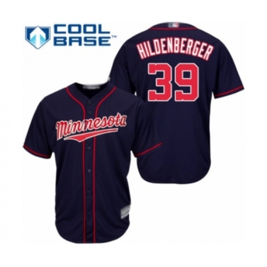 Youth Minnesota Twins 39 Trevor Hildenberger Authentic Navy Blue Alternate Road Cool Base Baseball Player Jersey