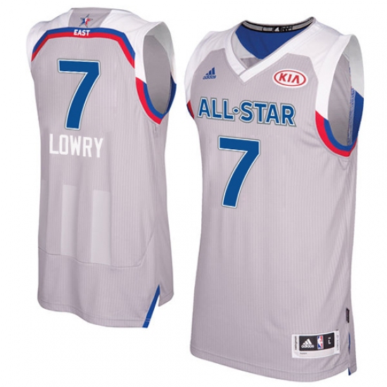 Men's Adidas Toronto Raptors 7 Kyle Lowry Authentic Gray 2017 All Star NBA Jersey