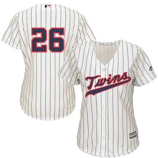 Women's Majestic Minnesota Twins 26 Max Kepler Authentic Cream Alternate Cool Base MLB Jersey