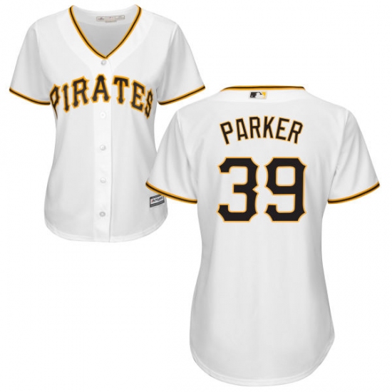 Women's Majestic Pittsburgh Pirates 39 Dave Parker Replica White Home Cool Base MLB Jersey