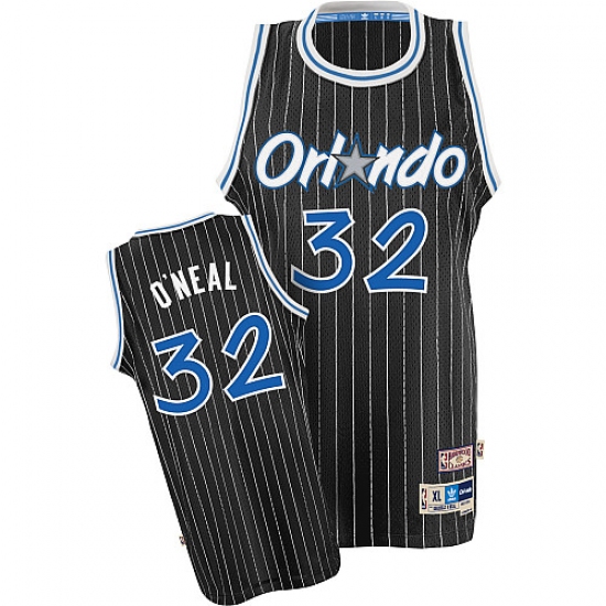 Youth Nike Orlando Magic 32 Shaquille O'Neal Authentic Black Throwback NBA Jersey