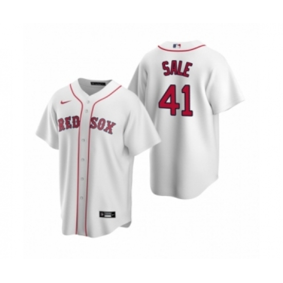 Men's Boston Red Sox 41 Chris Sale Nike White Replica Home Jersey