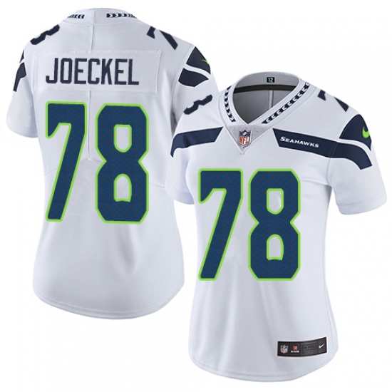 Women's Nike Seattle Seahawks 78 Luke Joeckel Elite White NFL Jersey