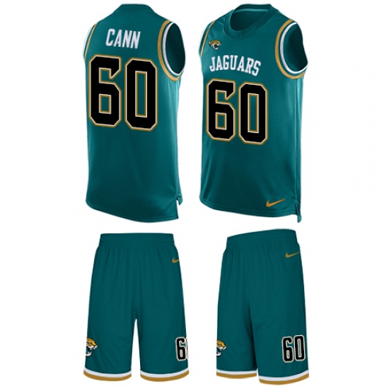 Men's Nike Jacksonville Jaguars 60 A. J. Cann Limited Teal Green Tank Top Suit NFL Jersey