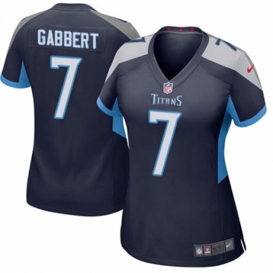 Women's Nike Tennessee Titans 7 Blaine Gabbert Game Navy Blue Team Color NFL Jersey