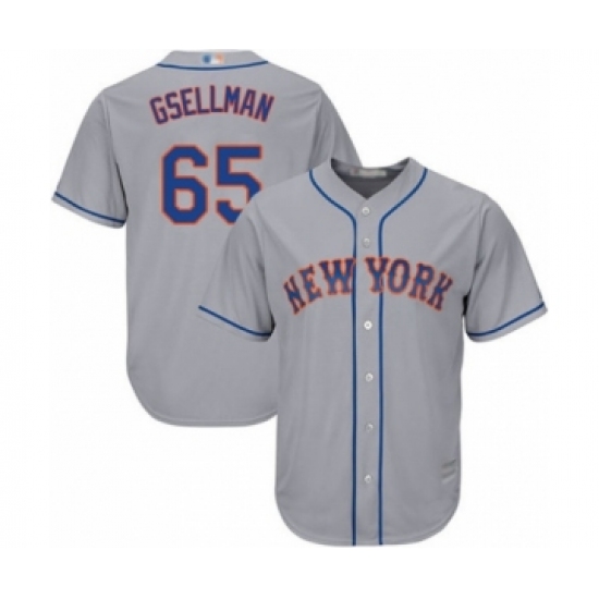 Youth New York Mets 65 Robert Gsellman Authentic Grey Road Cool Base Baseball Player Jersey