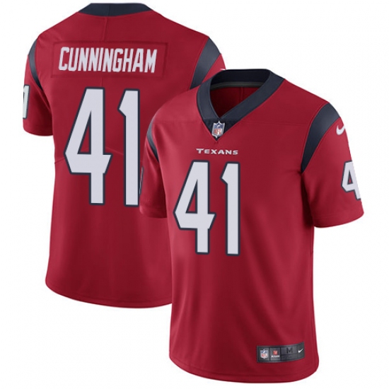 Youth Nike Houston Texans 41 Zach Cunningham Limited Red Alternate Vapor Untouchable NFL Jersey