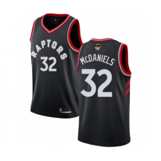 Women's Toronto Raptors 32 KJ McDaniels Swingman Black 2019 Basketball Finals Bound Jersey Statement Edition