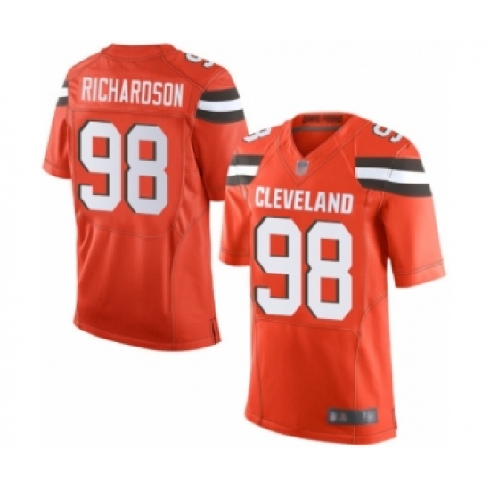 Men's Cleveland Browns 98 Sheldon Richardson Elite Orange Alternate Football Jersey