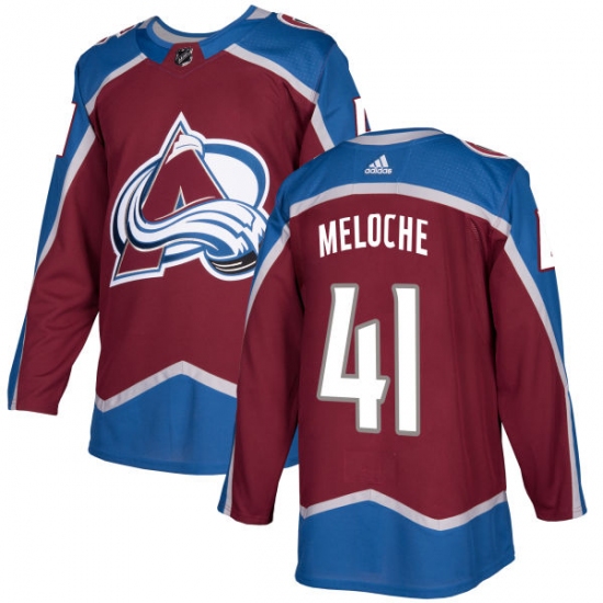 Youth Adidas Colorado Avalanche 41 Nicolas Meloche Premier Burgundy Red Home NHL Jersey