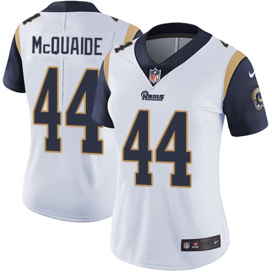 Women's Nike Los Angeles Rams 44 Jacob McQuaide White Vapor Untouchable Limited Player NFL Jersey