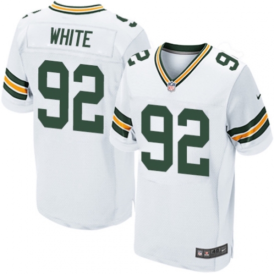 Men's Nike Green Bay Packers 92 Reggie White Elite White NFL Jersey