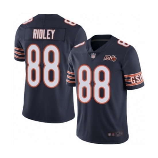 Youth Chicago Bears 88 Riley Ridley Navy Blue Team Color 100th Season Limited Football Jersey