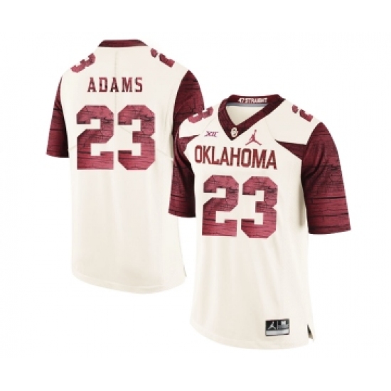 Oklahoma Sooners 23 Abdul Adams White 47 Game Winning Streak College Football Jersey