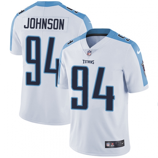 Youth Nike Tennessee Titans 94 Austin Johnson Elite White NFL Jersey