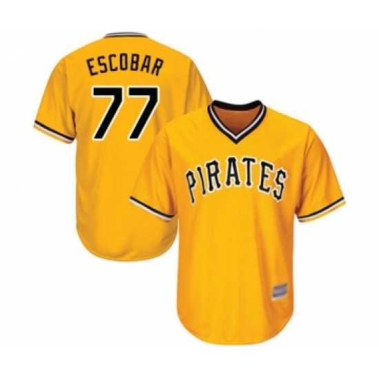 Youth Pittsburgh Pirates 77 Luis Escobar Authentic Gold Alternate Cool Base Baseball Player Jersey