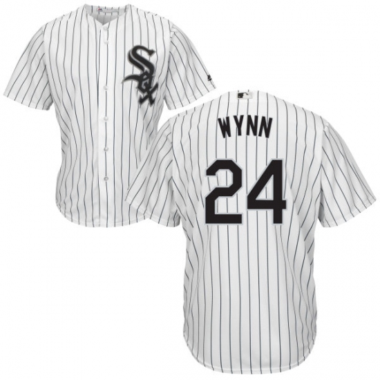 Men's Majestic Chicago White Sox 24 Early Wynn White Home Flex Base Authentic Collection MLB Jersey