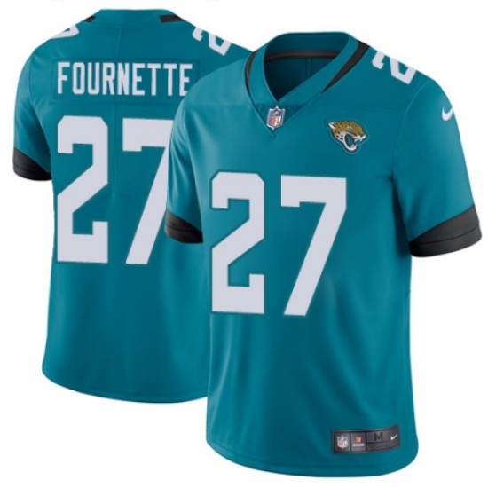 Men's Nike Jacksonville Jaguars 27 Leonard Fournette Teal Green Alternate Vapor Untouchable Limited Player NFL Jersey