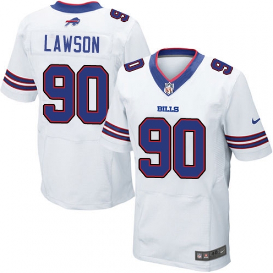 Men's Nike Buffalo Bills 90 Shaq Lawson Elite White NFL Jersey