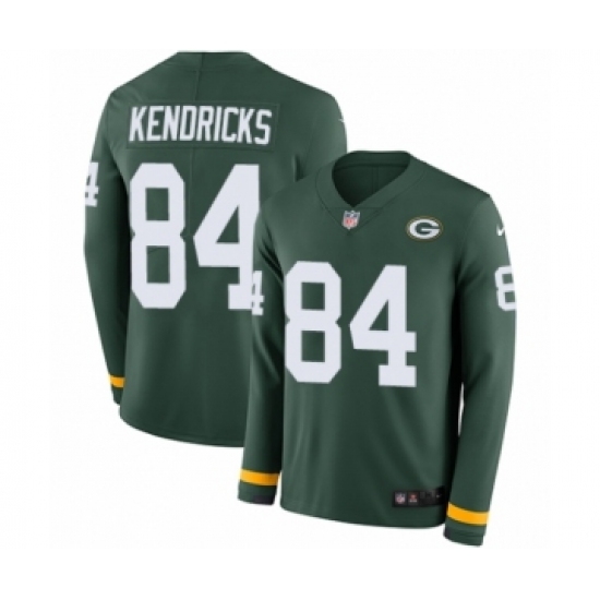 Youth Nike Green Bay Packers 84 Lance Kendricks Limited Green Therma Long Sleeve NFL Jersey