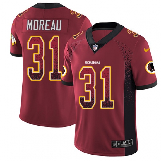 Youth Nike Washington Redskins 31 Fabian Moreau Limited Red Rush Drift Fashion NFL Jersey