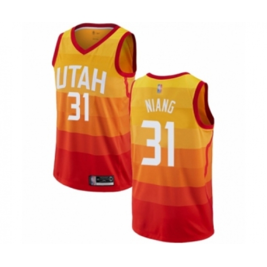 Youth Utah Jazz 31 Georges Niang Swingman Orange Basketball Jersey - City Edition