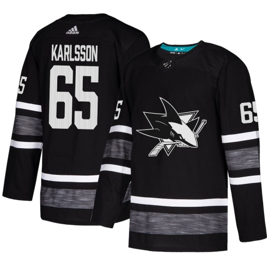 Men's Adidas San Jose Sharks 65 Erik Karlsson Black 2019 All-Star Game Parley Authentic Stitched NHL Jersey