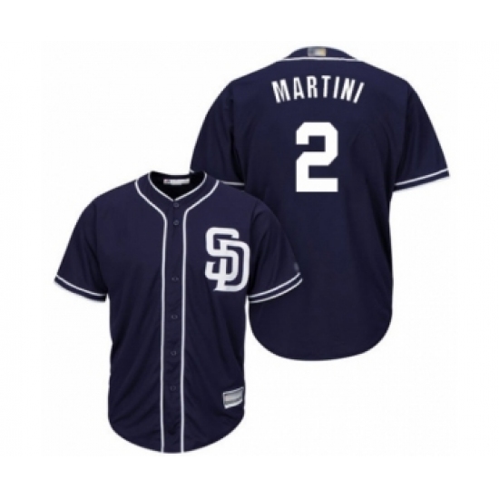 Youth San Diego Padres 2 Nick Martini Authentic Navy Blue Alternate 1 Cool Base Baseball Player Jersey