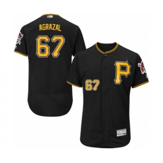 Men's Pittsburgh Pirates 67 Dario Agrazal Black Alternate Flex Base Authentic Collection Baseball Player Jersey