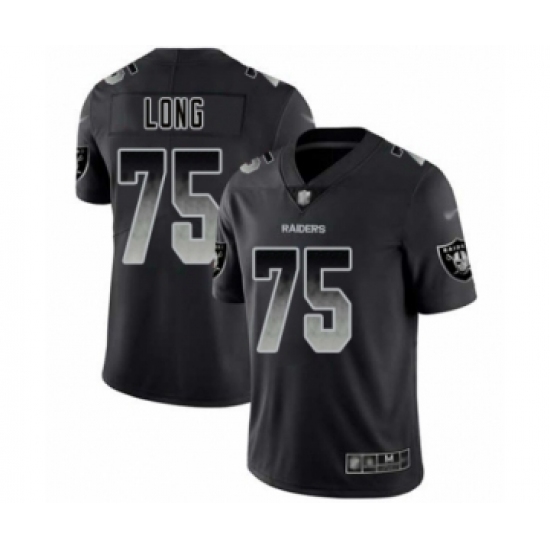 Men's Oakland Raiders 75 Howie Long Black Smoke Fashion Limited Football Jersey