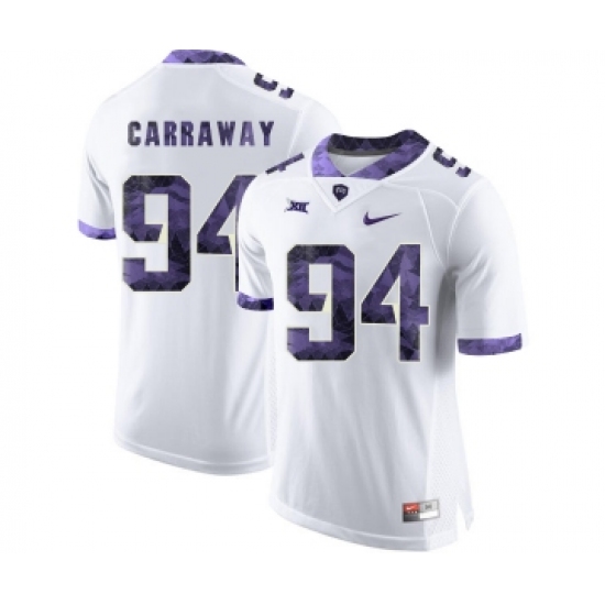 TCU Horned Frogs 94 Josh Carraway White Print College Football Limited Jersey