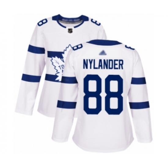 Women's Toronto Maple Leafs 88 William Nylander Authentic White 2018 Stadium Series Hockey Jersey