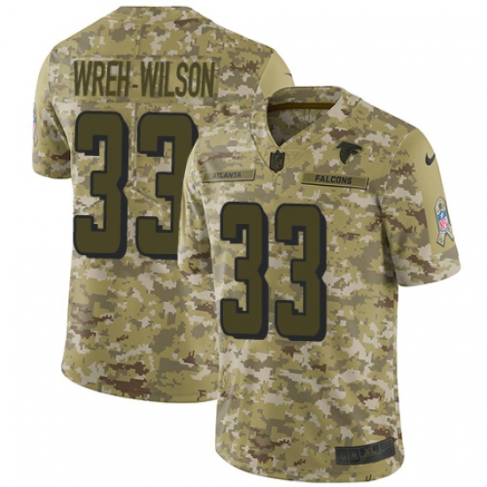 Youth Nike Atlanta Falcons 33 Blidi Wreh-Wilson Limited Camo 2018 Salute to Service NFL Jersey