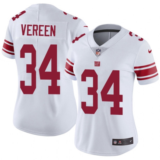 Women's Nike New York Giants 34 Shane Vereen White Vapor Untouchable Limited Player NFL Jersey