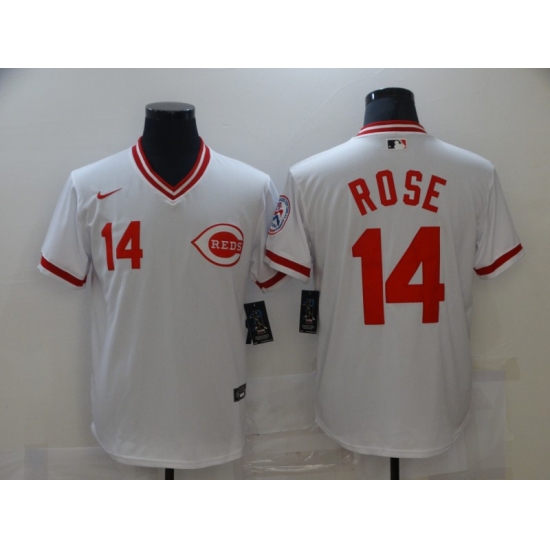 Men's Nike Cincinnati Reds 14 Pete Rose White Jersey