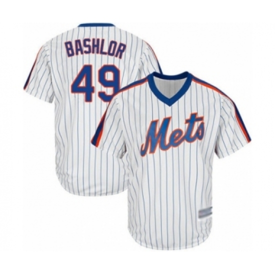 Youth New York Mets 49 Tyler Bashlor Authentic White Alternate Cool Base Baseball Player Jersey