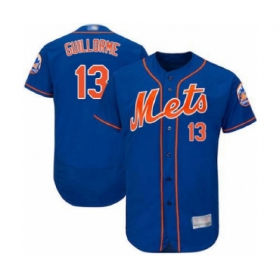 Men's New York Mets 13 Luis Guillorme Royal Blue Alternate Flex Base Authentic Collection Baseball Player Jersey