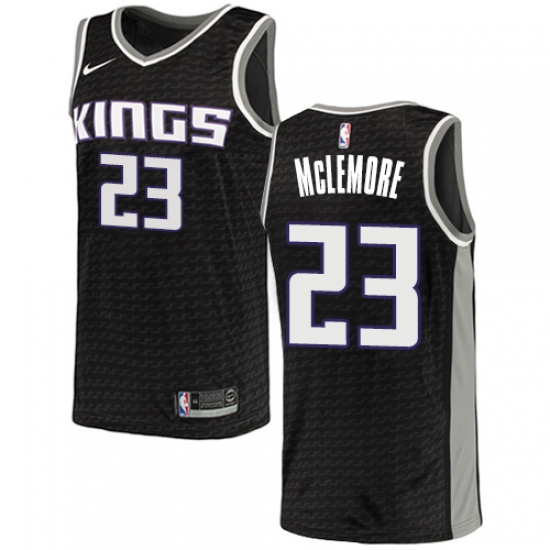 Men's Nike Sacramento Kings 23 Ben McLemore Swingman Black NBA Jersey Statement Edition