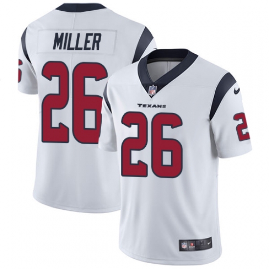 Men's Nike Houston Texans 26 Lamar Miller Limited White Vapor Untouchable NFL Jersey