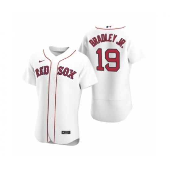 Men Boston Red Sox 19 Jackie Bradley Jr. Nike White Authentic 2020 Home Jersey